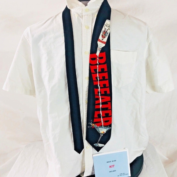 💼 Beefeater Gin Liquor Alcohol Men's Novelty Tie - Picture 2 of 8